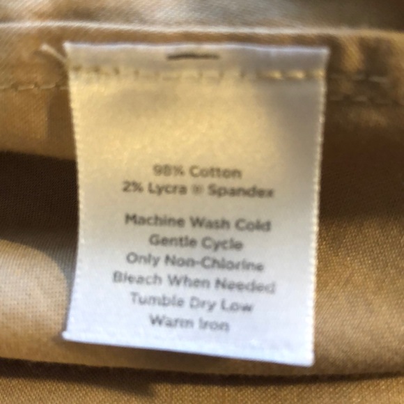 Talbots tan cotton blend dress w/ neckline detail - Picture 8 of 8